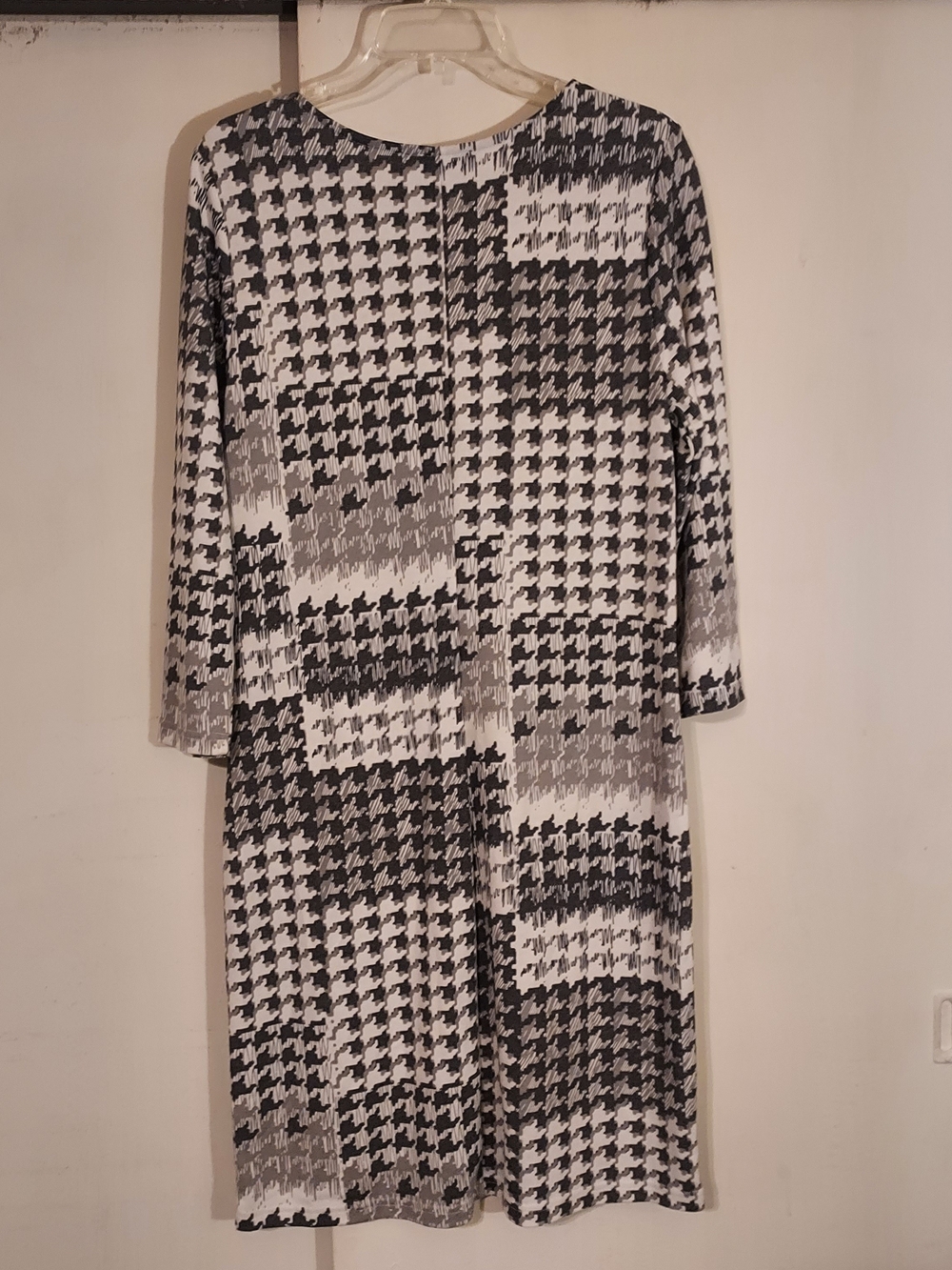 Venus Women's Black & White Houndstooth Dress Large